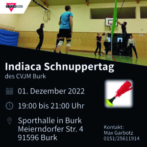 Indiaca Schnuppertag am 01. Dezember 2022 in der Sporthalle in Burk